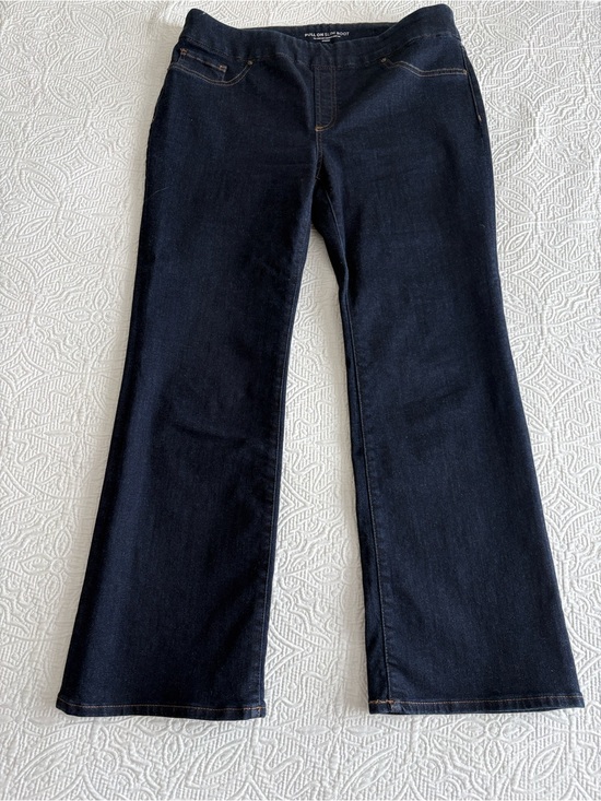Chico's Denim - Chico’s Pull-On Slim Bootcut Denim Jeans       Sz 10 P Like NEW!